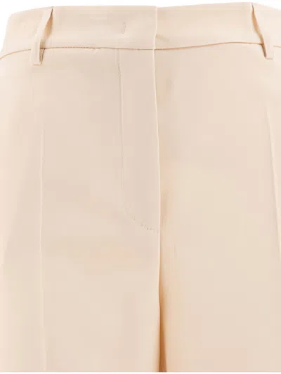 Fit Plain-front Trousers In Pink