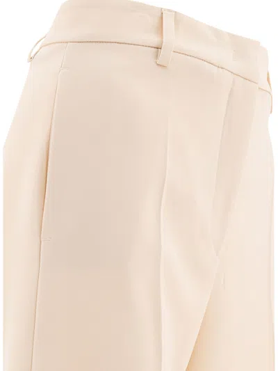 Fit Plain-front Trousers In Pink