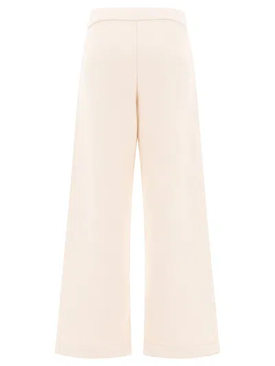 Max Mara Straight-leg Trousers With High Listed Waistband In Pink