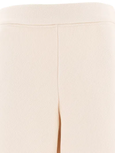 Max Mara Straight-leg Trousers With High Listed Waistband In Pink