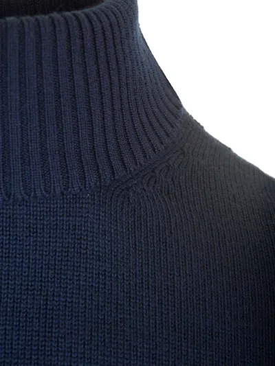 Ballantyne Turtleneck Sweater Knitwear Blue In Blue