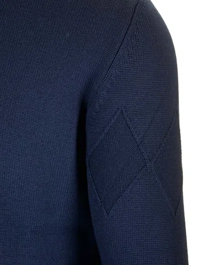 Ballantyne Turtleneck Sweater Knitwear Blue In Blue