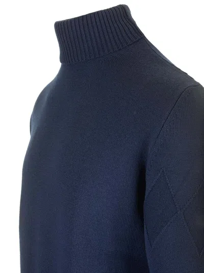 Ballantyne Turtleneck Sweater Knitwear Blue In Blue