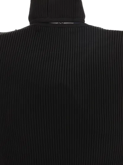 Coperni Turtleneck With Cut-out Tops Black In Black