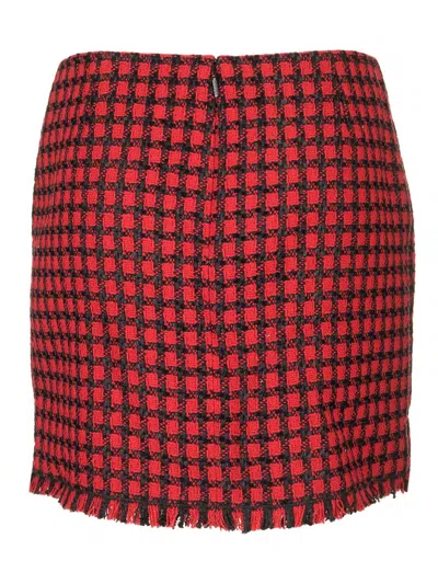 Versace Tweed Mini Skirt Skirts Red In Red