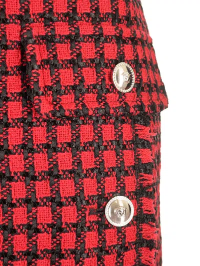 Versace Tweed Mini Skirt Skirts Red In Red