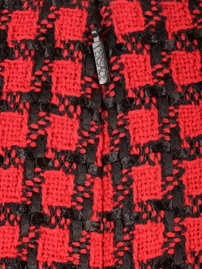 Versace Tweed Mini Skirt Skirts Red In Red