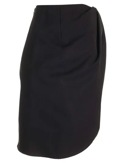 Off-white Twist Skirts Black In Black