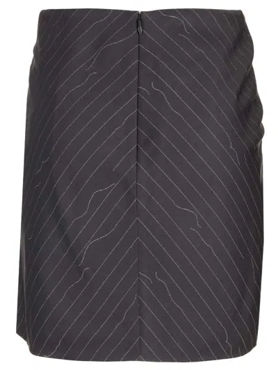 Off-white Off White "pinstripe Twist" Skirt