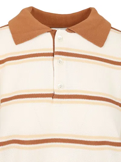 Dunst Unisex Striped Polo Knit Polo Shirt Multicolor