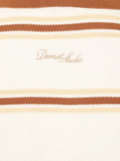 Dunst Unisex Striped Polo Knit Polo Shirt Multicolor