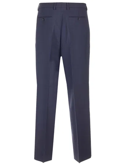 Ami Alexandre Mattiussi Virgin Wool Tailored Trousers Blue In Black