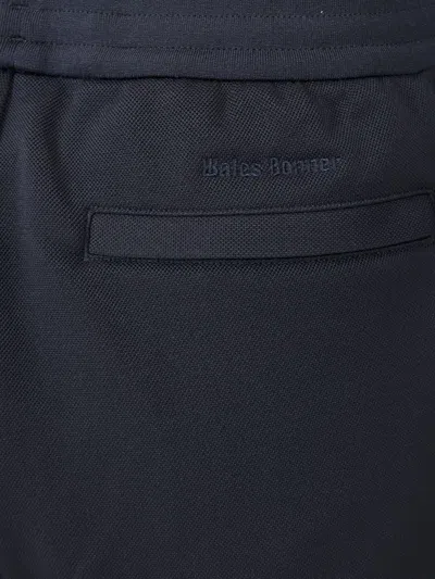 Adidas Originals Adidas X Wales Bonner Navy Blue Activewear Pants With Elasticized Waistband In Black