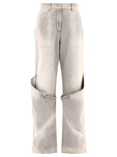 Attico Washed Wide-leg Jeans
