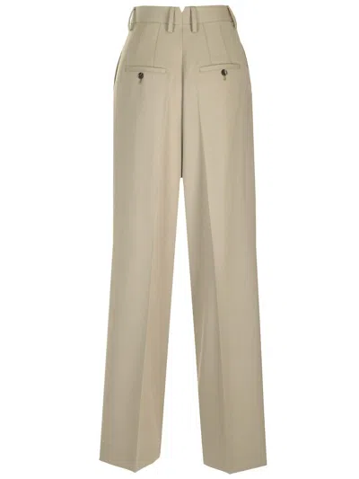Ami Alexandre Mattiussi Ami Wide Leg Pleated Pants In Multi