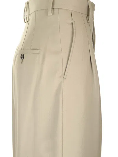 Ami Alexandre Mattiussi Ami Wide Leg Pleated Pants In Multi