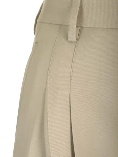 Ami Alexandre Mattiussi Ami Wide Leg Pleated Pants In Multi