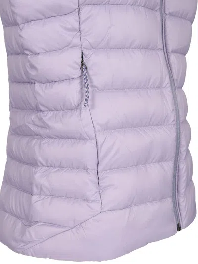Patagonia High Collar Sleeveless Cotton Coat In Purple