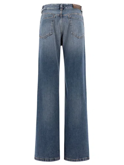 Brunello Cucinelli High-rise Baggy Jeans With Shiny Detail