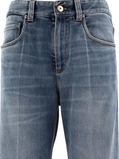 Brunello Cucinelli High-rise Baggy Jeans With Shiny Detail