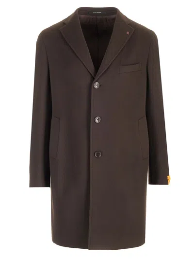 Tagliatore Wool And Cashmere Coat Coats Brown
