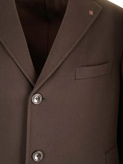Tagliatore Wool And Cashmere Coat Coats Brown