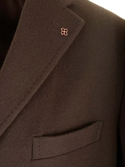 Tagliatore Wool And Cashmere Coat Coats Brown