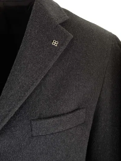 Tagliatore Tailored Coat With Notch Lapel And Pockets