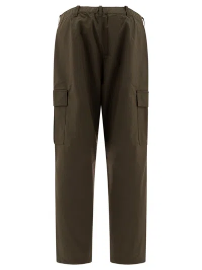 Goldwin Wool Blend Twill Trousers Green