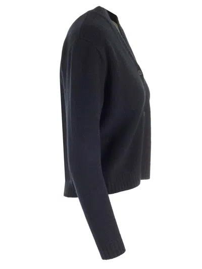 Maison Margiela Long-sleeved Knitted Cardigan In Black