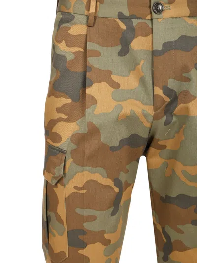 Tagliatore Wool Cargo Pants Trousers Camouflage In Multi