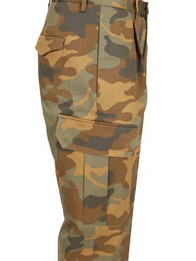 Tagliatore Wool Cargo Pants Trousers Camouflage In Multi