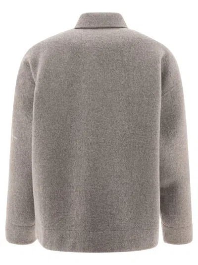 Jil Sander Monogram Zip-up Wool Jacket