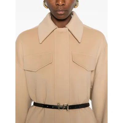 Sportmax Lapel Long-sleeved Suit Jacket In Brown