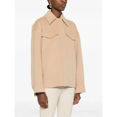 Sportmax Lapel Long-sleeved Suit Jacket In Brown