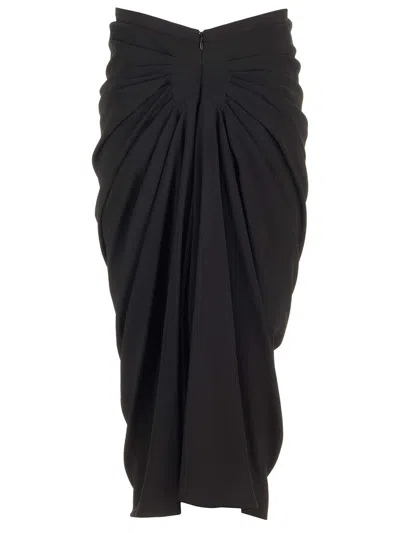 Dries Van Noten Wool Jersey Midi Skirt Skirts Black