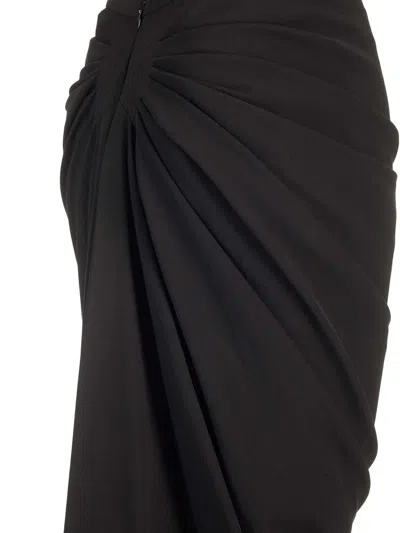 Dries Van Noten Wool Jersey Midi Skirt Skirts Black