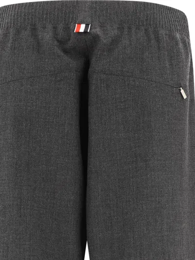 Thom Browne Colour-block Virgin Wool Track Pants In Gray