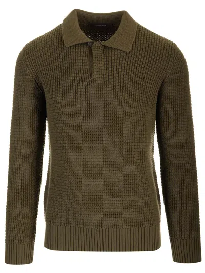 Tagliatore Long-sleeved Sweater In Green
