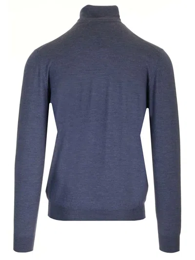 Mauro Ottaviani Wool Turtleneck Wish Knitwear Blue In Blue