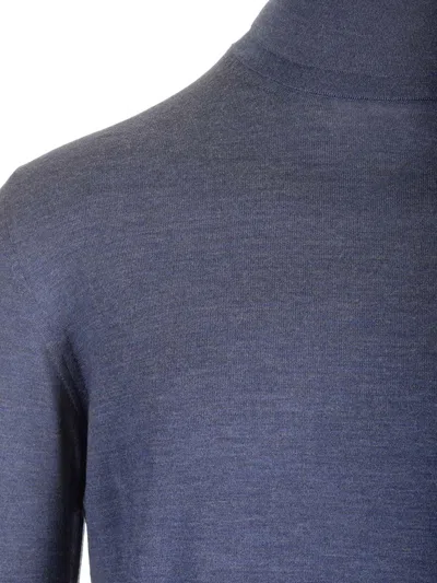 Mauro Ottaviani Wool Turtleneck Wish Knitwear Blue In Blue