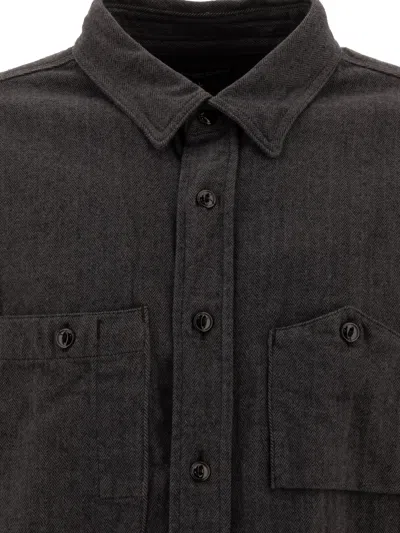 Engineered Garments Regular Fit Flannel Shirt For Men In Black