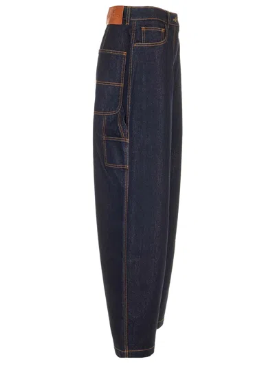 Etro Denim Lurex Detailing Baggy Jeans In Blue