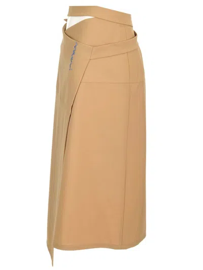 Marni Wrap Skirt Skirts Beige