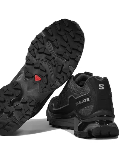 Salomon Xt-slate Rubber-trimmed Mesh Sneakers In Black