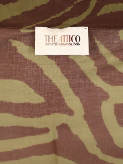 Attico Zebra Print Pareo Skirts Brown In Brown