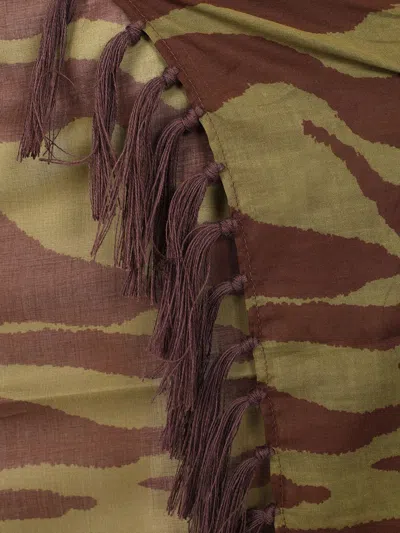 Attico Zebra Print Pareo Skirts Brown In Brown