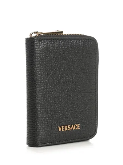 Versace Zip Around Wallet L Calf Leather