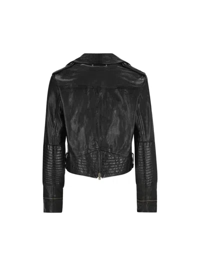 Golden Goose Smooth Leather Motorcycle Jacket