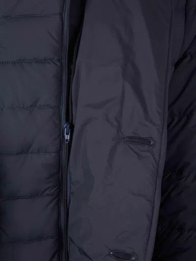 Herno La Giacca Water Resistant Down Blazer With Removable Bib In Blue